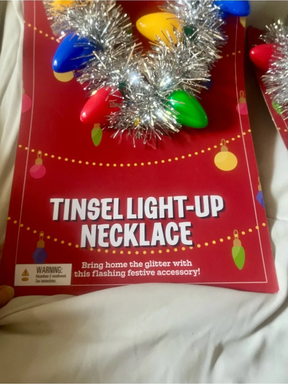 Christmas Tinsel Light-Up Necklace Bundle